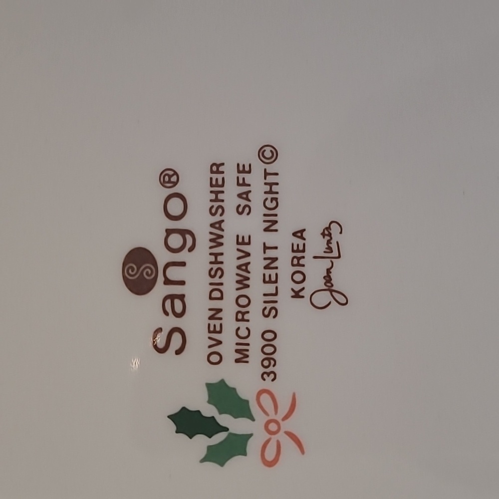 VINTAGE SANGO SILENT NIGHT DINNER PLATES 3900 SET OF 4 - Picture 4 of 11